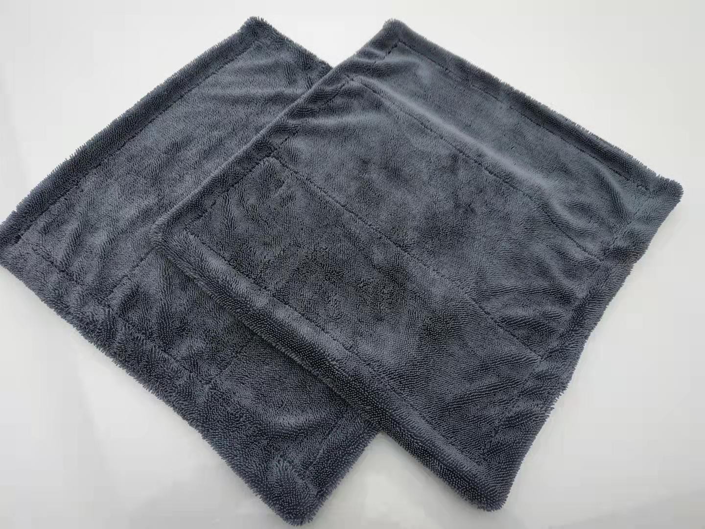 Customized Color Spun-place Technology Microfiber Plush Twist Towels for Car Seat Drying