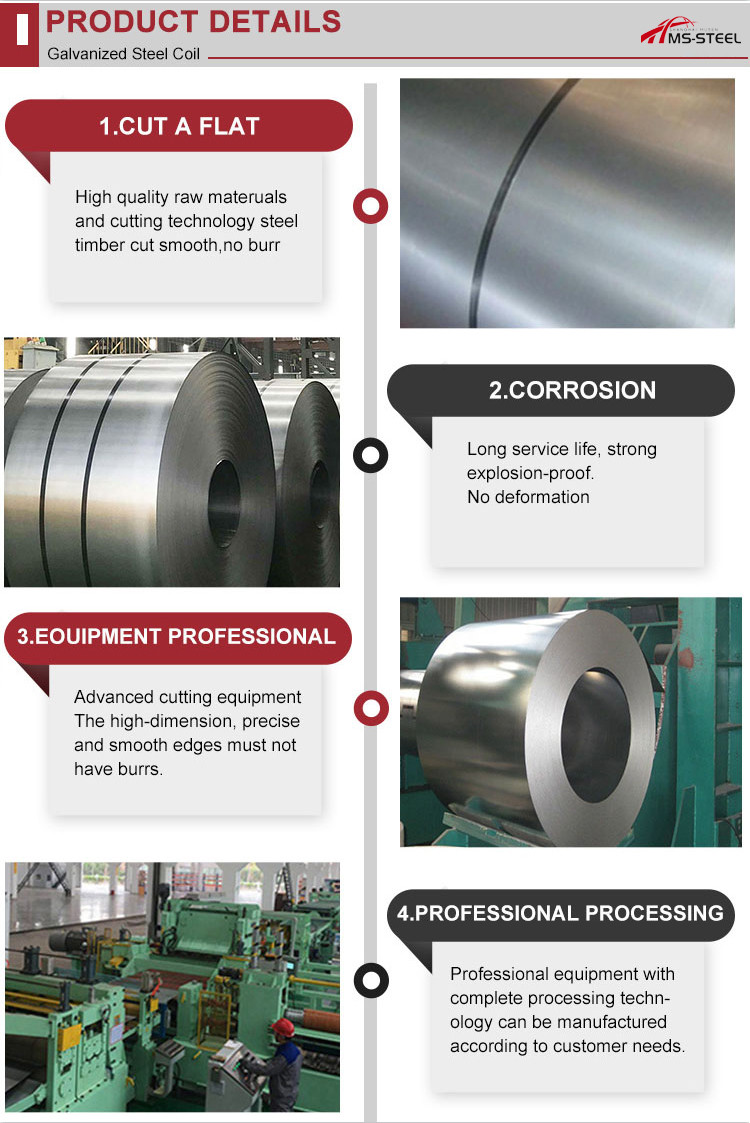 Hot Dipped Galvanized Steel Coil Manufacturers Gi Coils 1.20-4.60mm