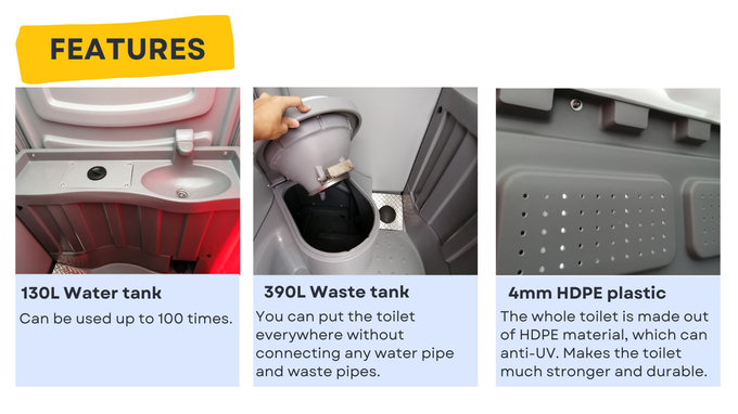 Anti UV Plastic Portable Toilet