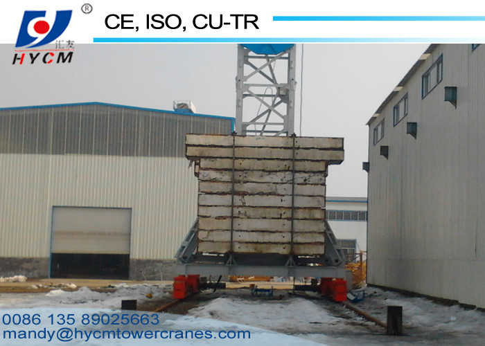 10tons Travelling Tower Crane with Base With Ballast Type Foundation and 1.8ton Tip Load