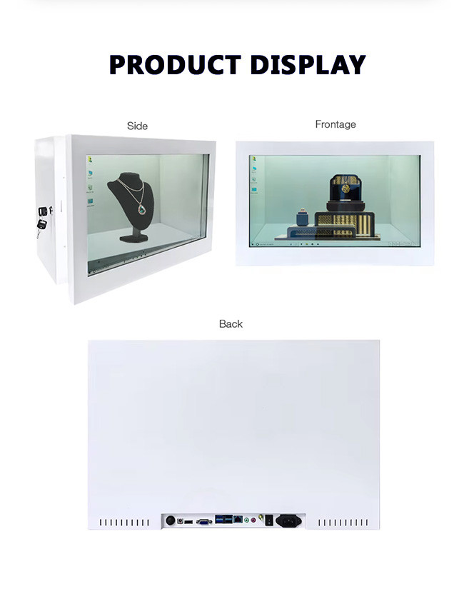 TFT Transparent LCD Screen Cabinet 32 Inch-65 Inch Clear LCD Screen