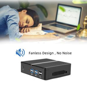 Single Ethernet Fanless Mini PC 6USB Interfaces Protable Computer For Home