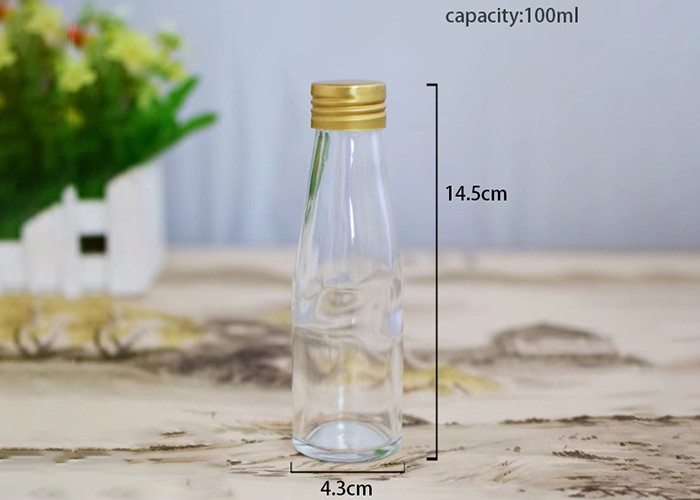 Custom Small Glass Juice Bottles / 4 Oz Glass Bottles High White Glass
