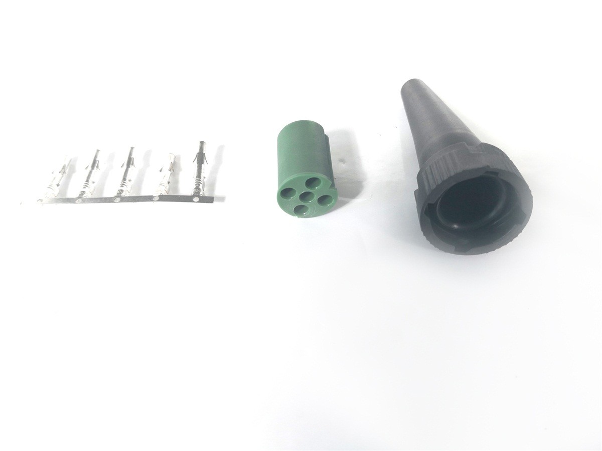 5 Pin Trailer Lamps Green Black Round Shape Rubber Brass Material
