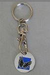 Offset Pad Printing 1.2mm Imitation Cloisonne Promotional Metal Keyrings