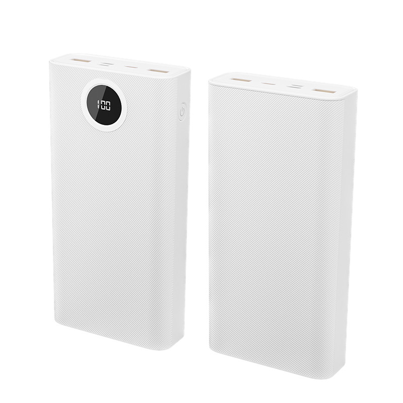 White Large Capacity Power Bank 22.5W PD Output With Safety Protection LED Indicator
