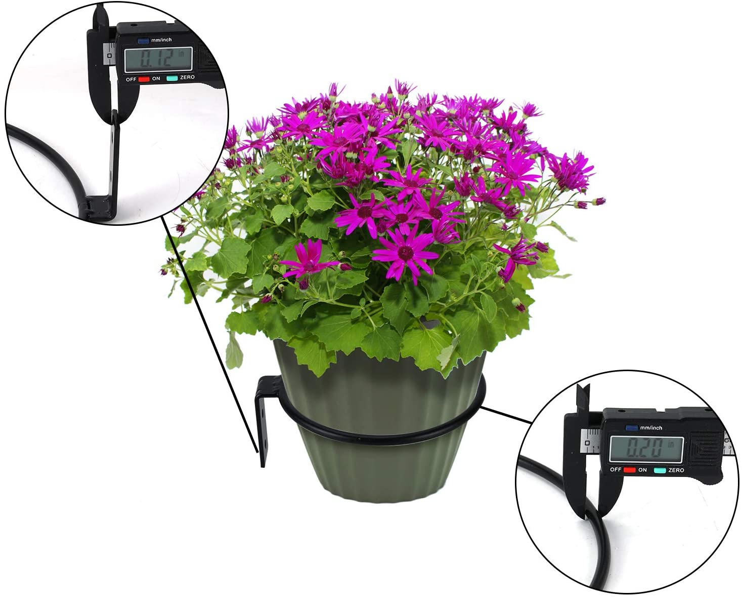 Carbon Steel Wall-Mounted Gardening Bracket Hook for Hanging Baskets and Bird Feeders