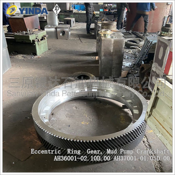Eccentric Ring Gear Mud Pump Crankshaft AH36001-02.10D.00 High Rigidity