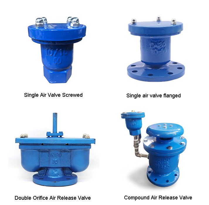 DN40-300 Ductile Cast Iron Flanged Air Release Valves with Automatic Release Function
