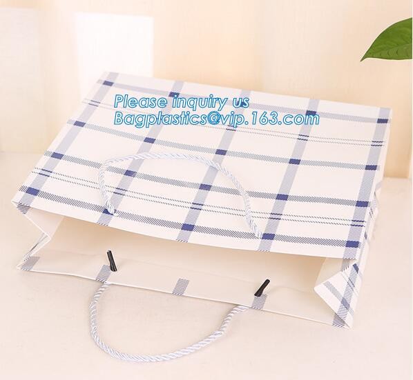 Luxury paper bags with handles Different Sizes,250gsm art paper shopping carrier bag custom printing with handle rope
