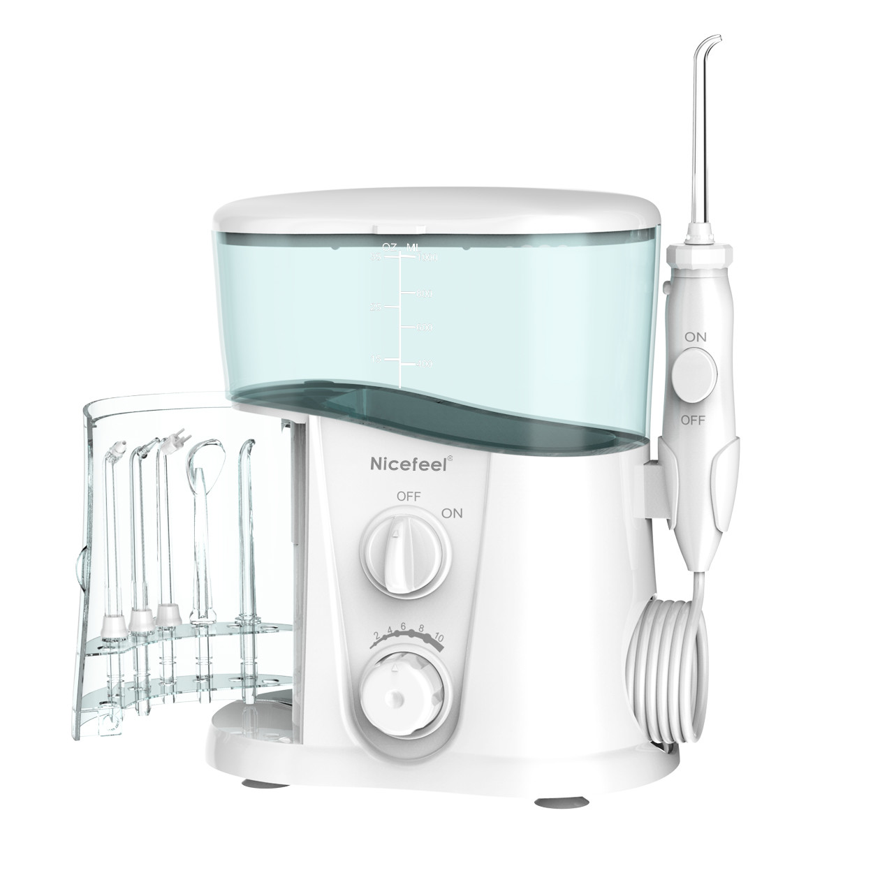 1000ml Electric Jet Countertop Water Flosser 10+ Working Mode