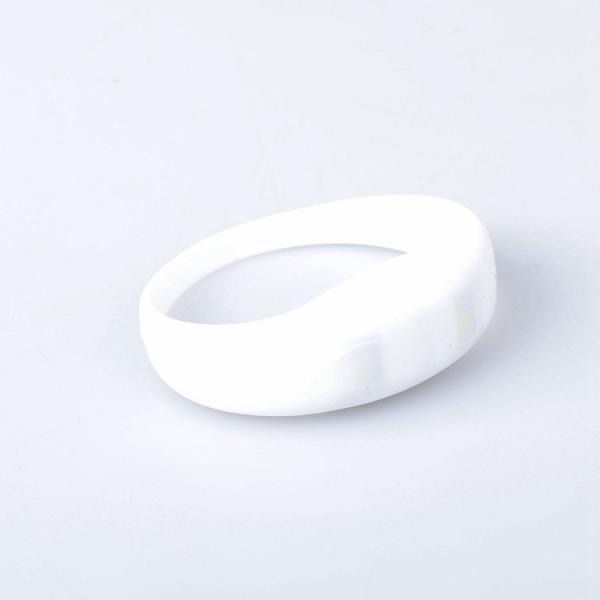 Quality Sound Activated Rfid Rubber Wristband , Led Blue Glow Custom Rfid Bracelet for sale