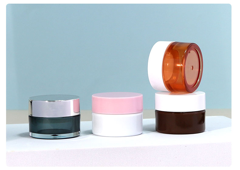 Logo Printing Customized Acrylic Cosmetic Pump Bottles for in Skin Care Cream 50g and 100ml Luxury Skincare Packaging Set