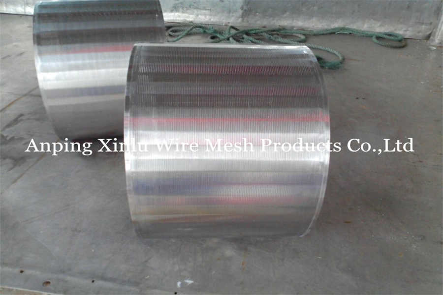 OEM V Wire Rotary Drum Screen Pipe 200 Micron Slot 620 X 600mm With Flang