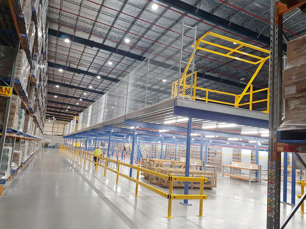 Custom Supported Industrial Grating Cold Storage Steel Mezzanine Shelving Floor Racking