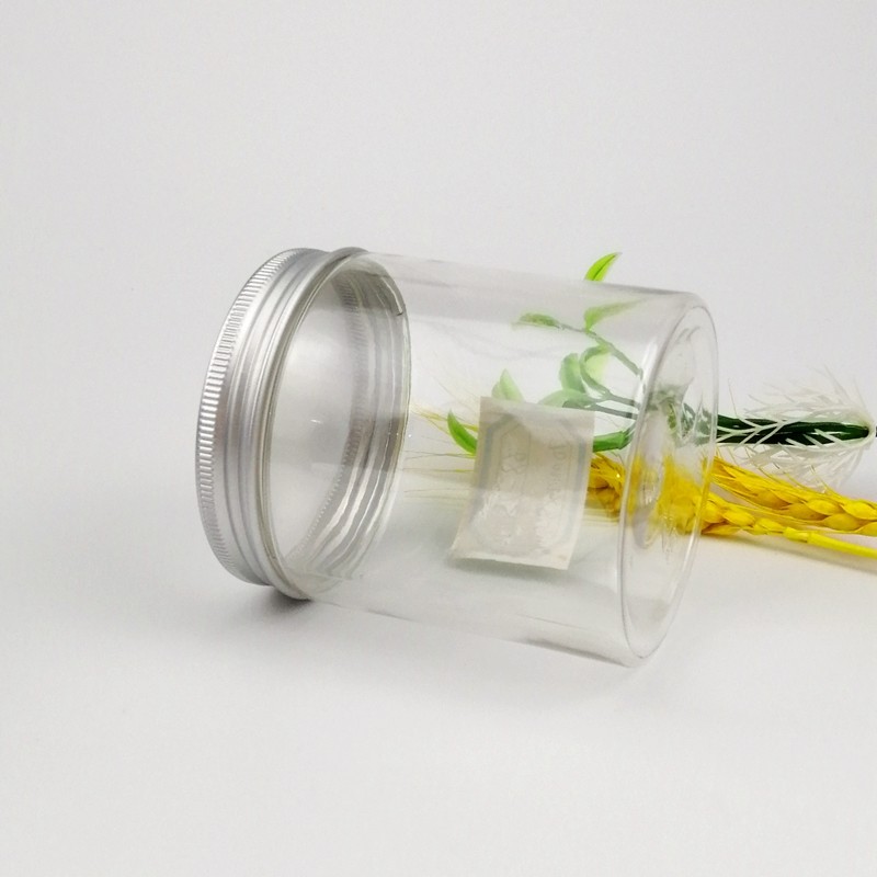 ISO9001 Sliver Aluminum 31mm Plastic Screw Cap Jars