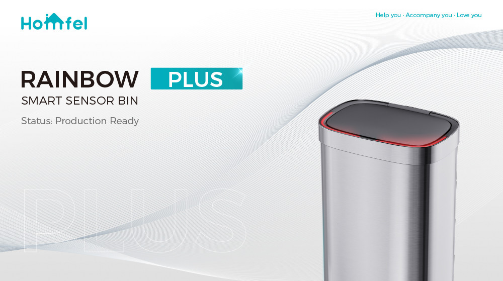 Home Stainless Steel Garbage Bin with Automatic Sensor and Batteries Required Customized Smart Trash Bin