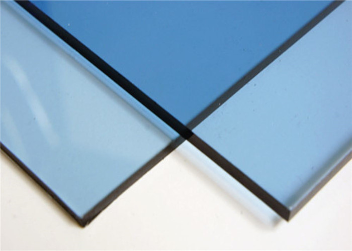Ford Blue Tinted Float Glass Flat Shape Coloured Float Glass For Furniture Decoration