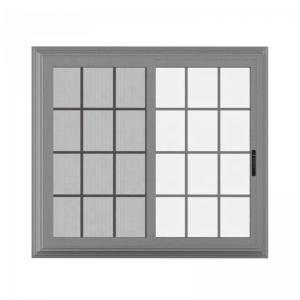 China 2.0mm Aluminium Sliding Windows Double Tempered Tinted Glass Balcony With Inside Grill on sale