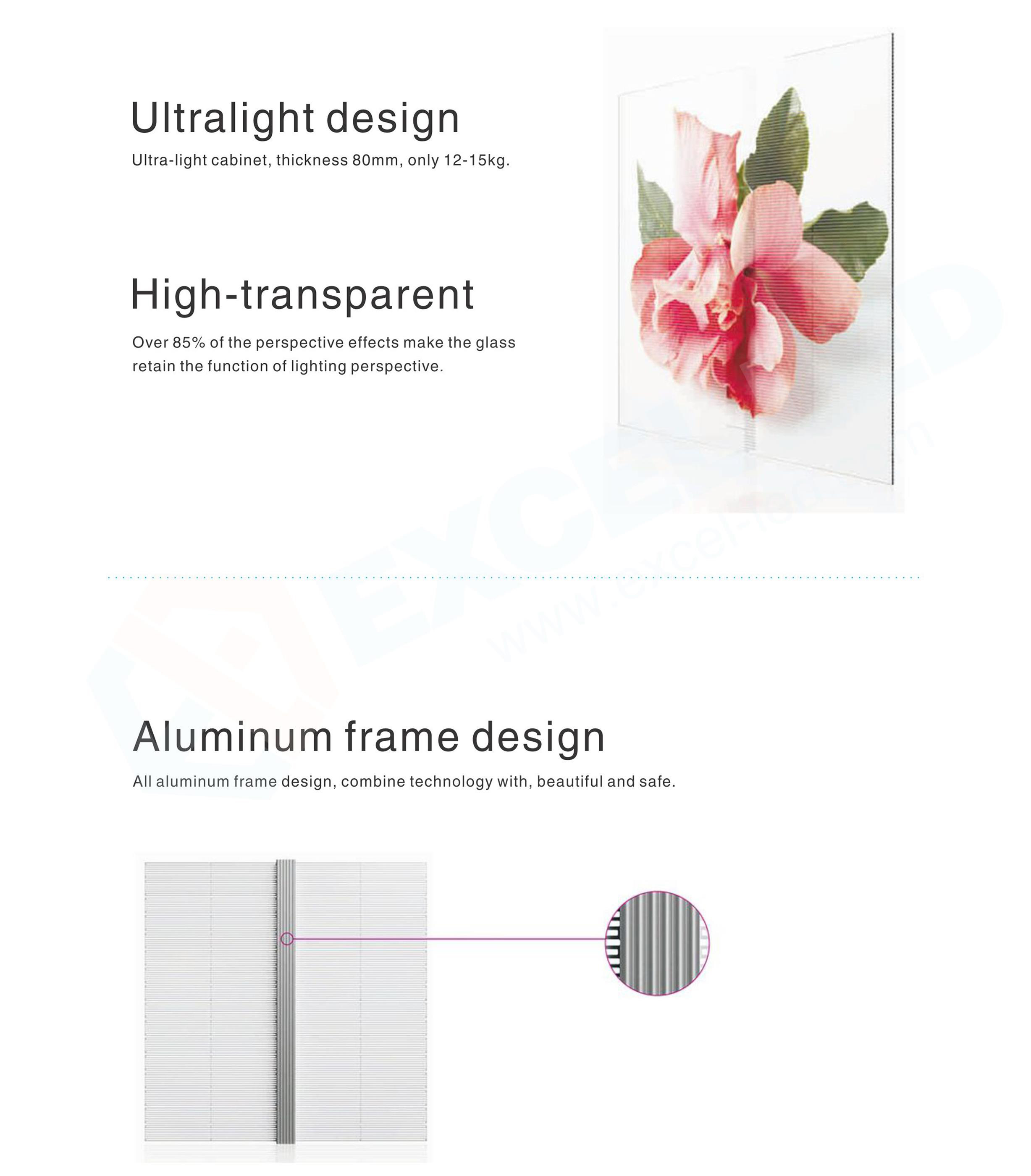 p3 Shopping mall Led mesh high-transparent advertising screen display EXCEL LED