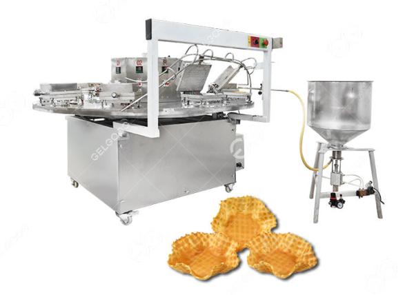 Commercial Waffle Bowl Maker , Ice Cream Waffle Cone Baking Machine 380V