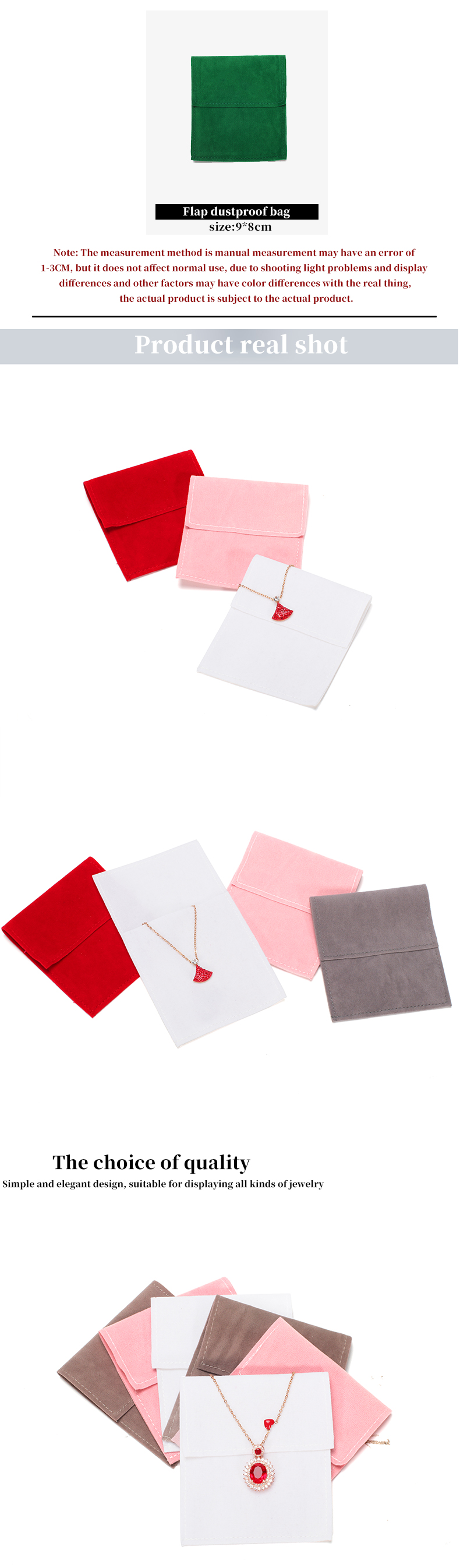 OEM Discreet Supple Lightweight Velvet Jewelry Pouches for Ear Rings Studs Girl