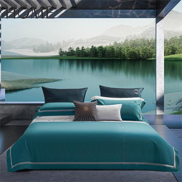 Air-permeable European Style 100% Cotton Jacquard 300TC 4Pcs Bedding Sets No