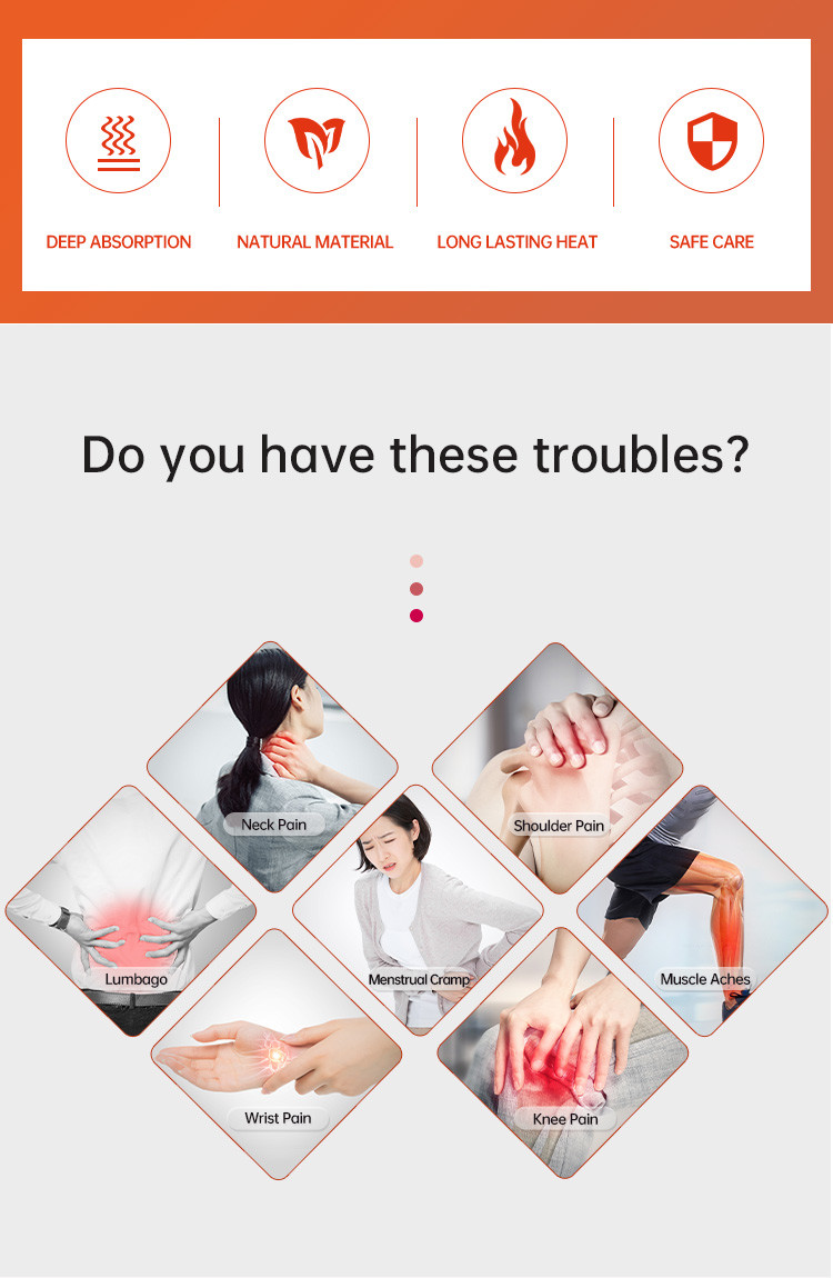 Length 70mm Menstrual Heat Patch Heat Therapy For Women Period