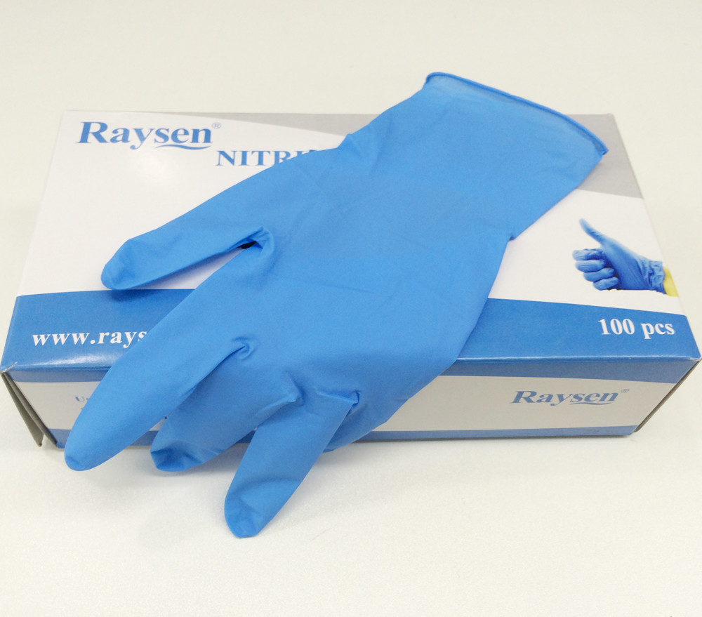 Disposable powder free nitrile glvoes latex free with Russian registration