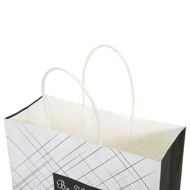Custom Color Accepted Brown Kraft Paper Shopping Bag with Custom Logo and Handle Printed