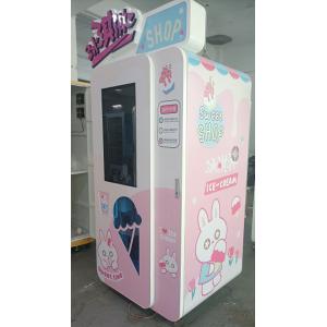 Real Time Monitoring Cups Ice Cream Vending Machine With 32inch Touch Screen