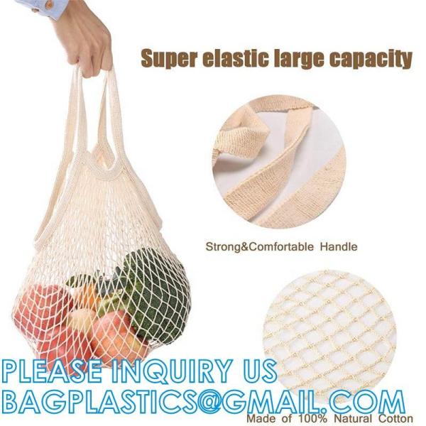 Organic Cotton String Washable Market Bag | Mesh Produce Bag, Fruits Vegetable