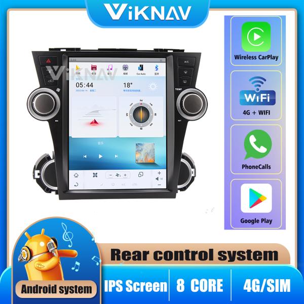 For 2009-2014 Toyota Highlander 12.1 Inch Touch Screen Stereo Navigation GPS