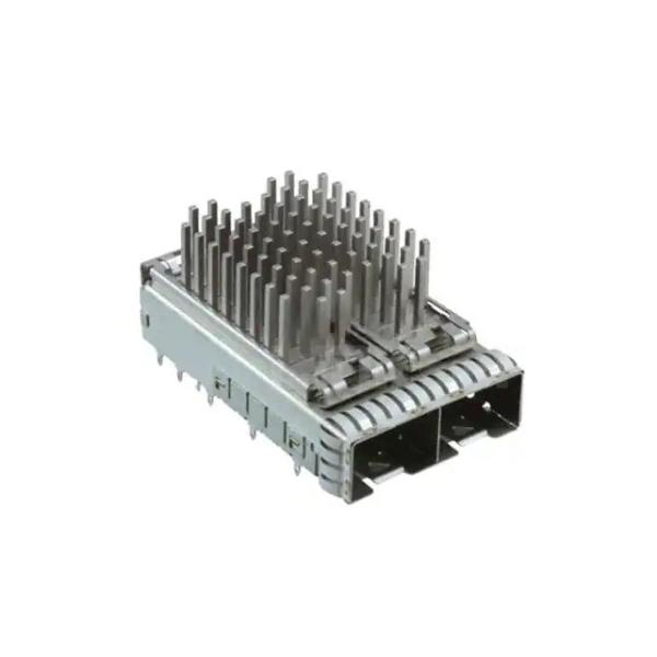 TE 2198230-4 SFP+ 1x2 Cage With Heat Sink External Springs Through Hole Press