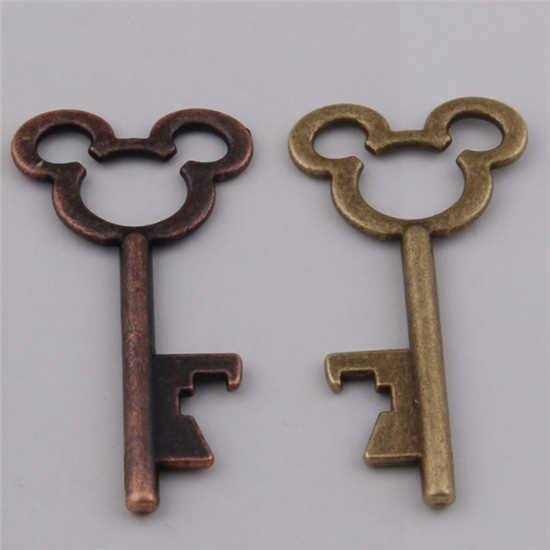 Die casting antique mouse head key shape beer bottle opener, innovative wedding favor, bronze / copper coatin