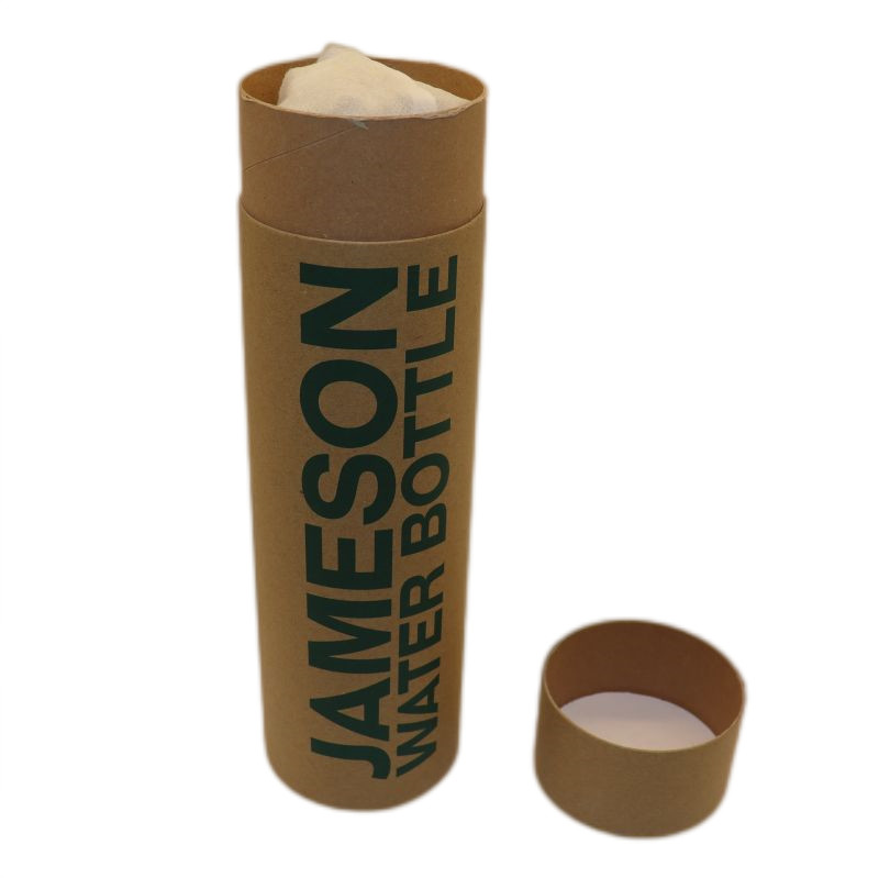 Kraft Paper Tube Packaging Box For 500ML Water Bottle Height 27.5cm X Dia 8cm