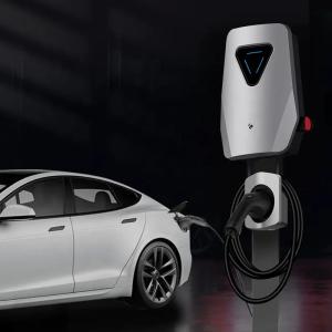 China 220V Fast Charging Single Gun Wall EV Charger With 4.3 Inch LED Screen on sale