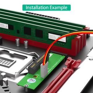 PCI Express PCI-E 4X to NGFF M.2 PCIe Riser Card X4 to M2 Key M Adapter