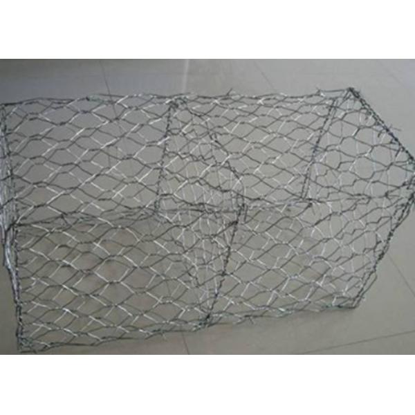 Quality 80x100mm Woven Gabion Baskets 1x1x1m Galvanized Steel Wire Mesh for sale