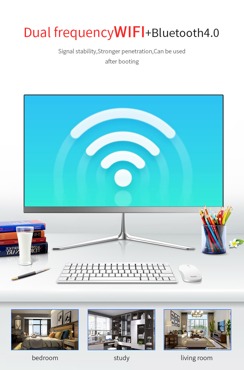 21.5inch Core Processor I5-3320 Desktop AIO PC 480G SSD 8G HD For School Home Bussiness