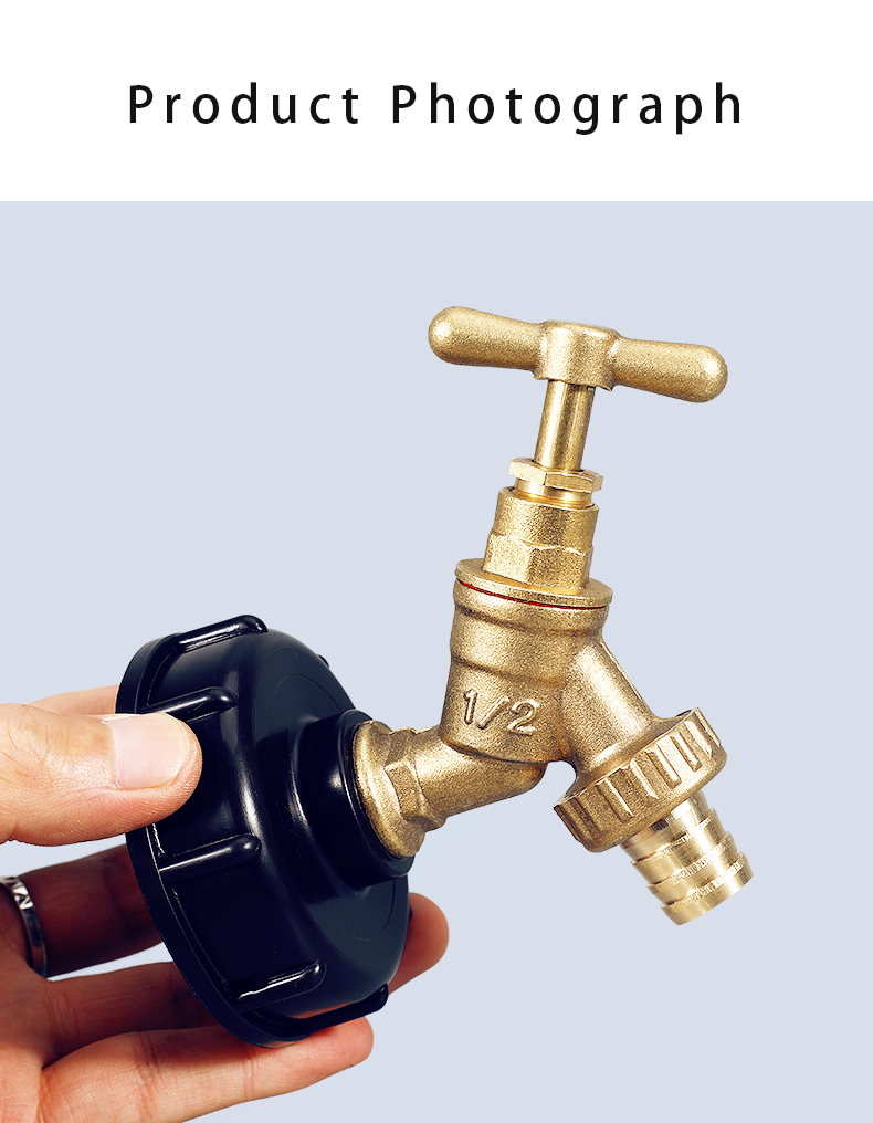 Umetass 1/2" Brass Valve Sand-cast Water Taps Horse Head Tap for Polished Faucet Mount