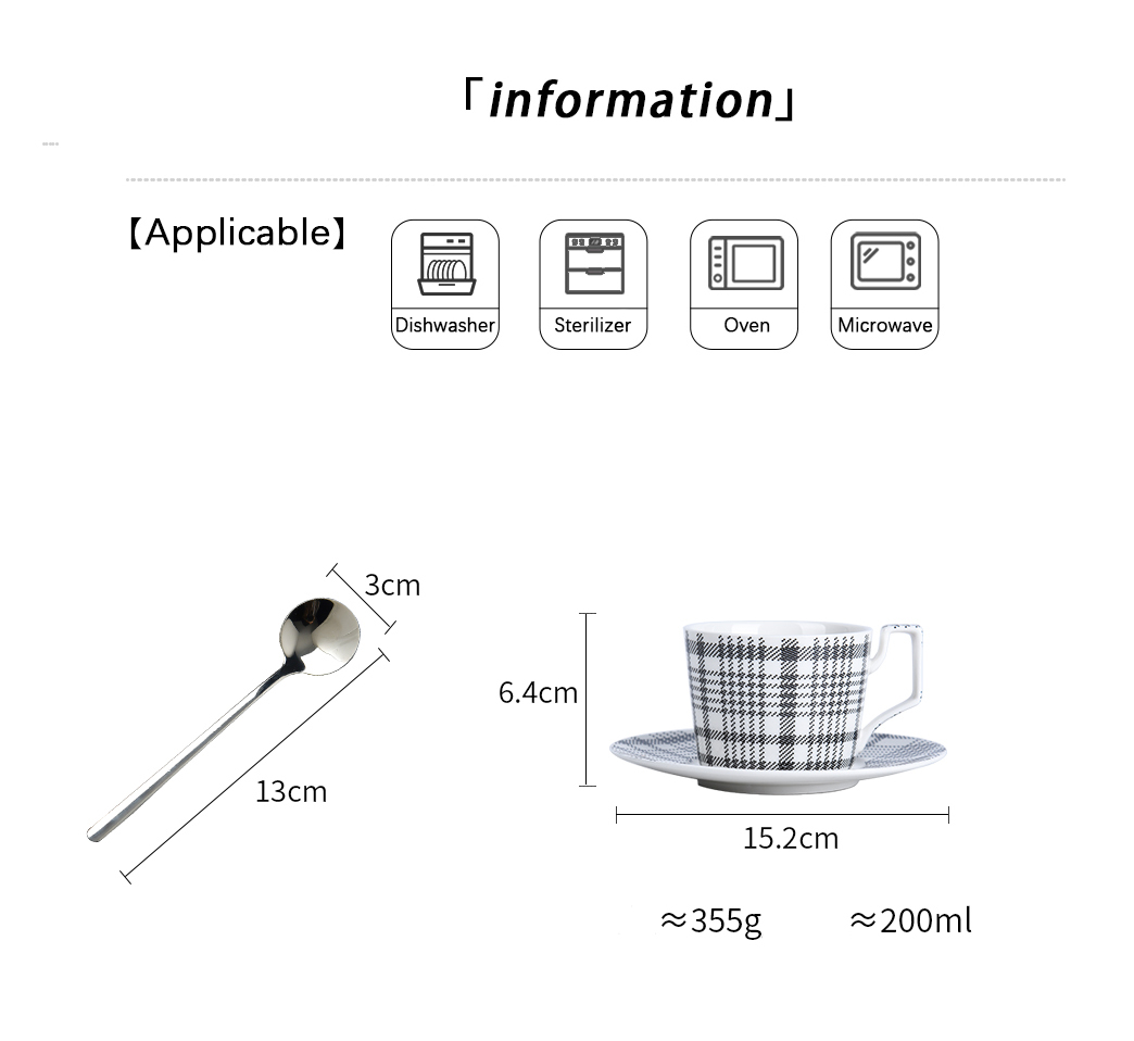 Sustainable Simple Modern Cup Cappuccino Nordic Cup And Saucer Of 6 Pcs Tasse Coffee Mug And Saucer Set With Spoon