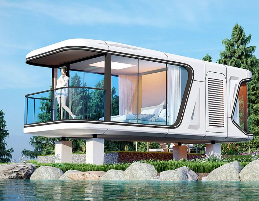 Mobile Container Hotel Prefabricated Capsule House For Touring Online Technical Support