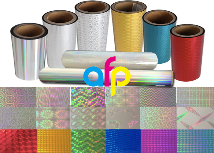 26 Mic Holographic Lamination Film , Packing Premium Cold Laminating Film