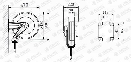 AA4C High pressure oil hydraulic oil hose reel auto repair workshop equipment