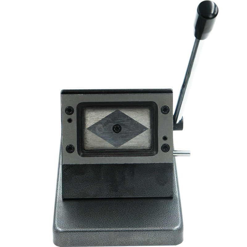 Manual PVC Die Card Cutter For Business ID Card Production Machine In Black