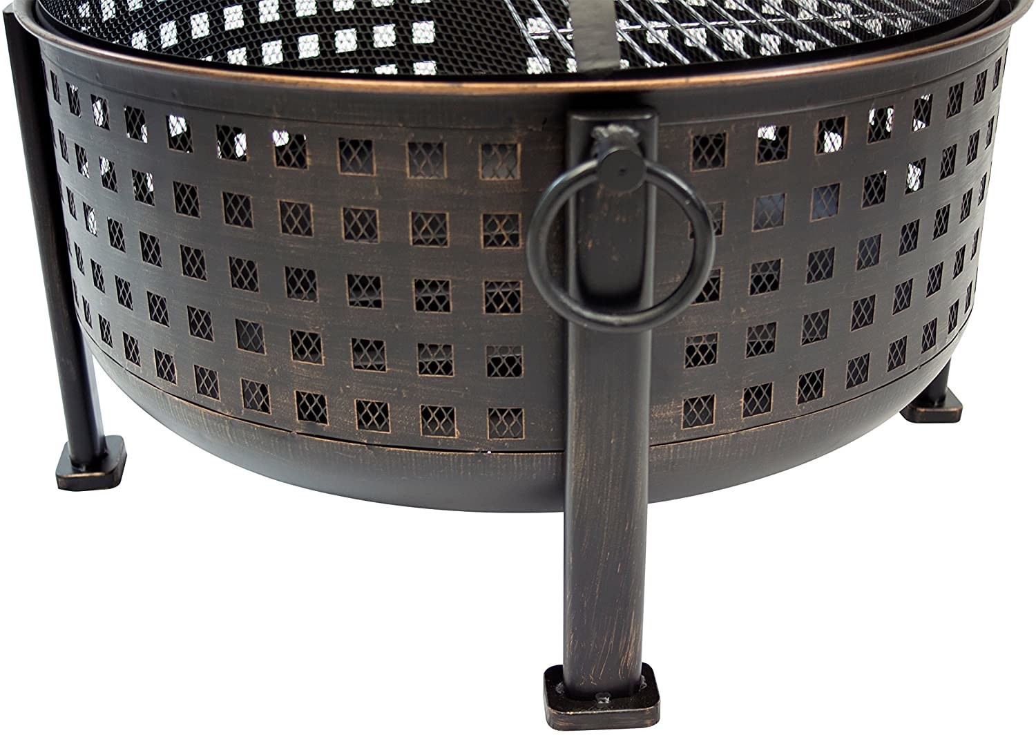 30 Inch 26.4 Pounds Portable Charcoal Fire Pit Outdoor Warming Bbq