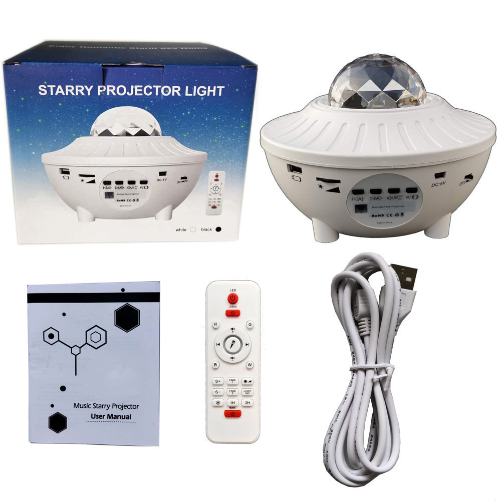 Colorful Starry Sky Galaxy Projector Nightlight Child Blueteeth USB Music Player Star Night Light Romantic Projection Lamp Gifts