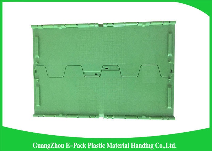 Customzized Plastic Moving Boxes Attached Lid Containers For Warehouse