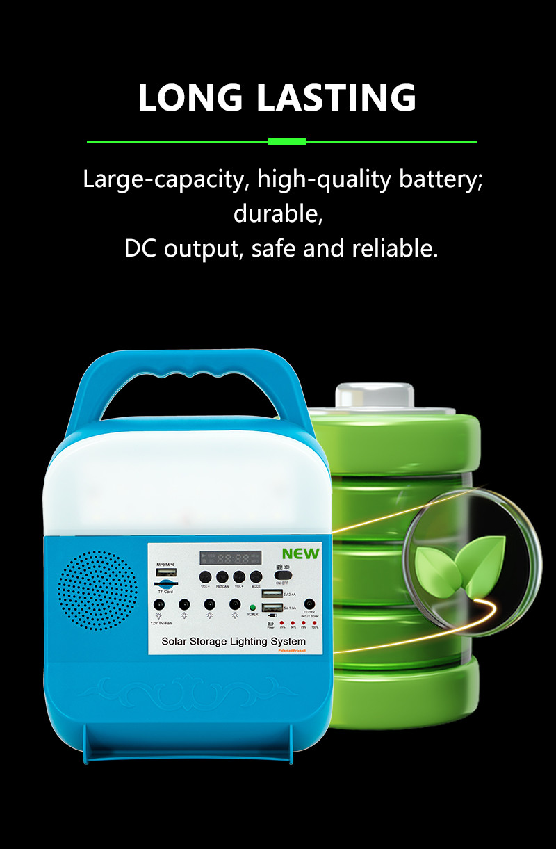 Battery Capacity 12.8V 10000mah Solar Home Lighting System For Ultimate Power